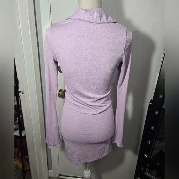 Fashion Nova BRB Blushing Mini Skirt Set - Lavender Sz Medium - Picture 3 of 9